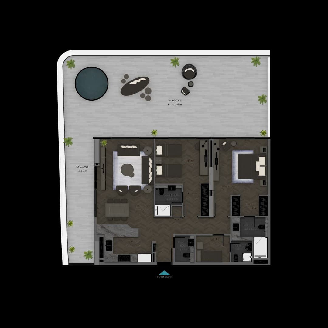 2 BR Type 1 — Beach Walk 4