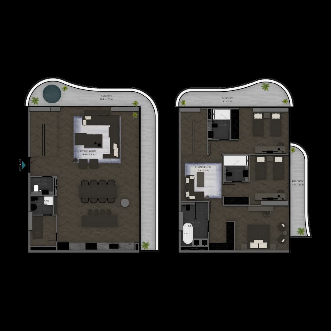 3 BR Type 2 — Beach Walk 4