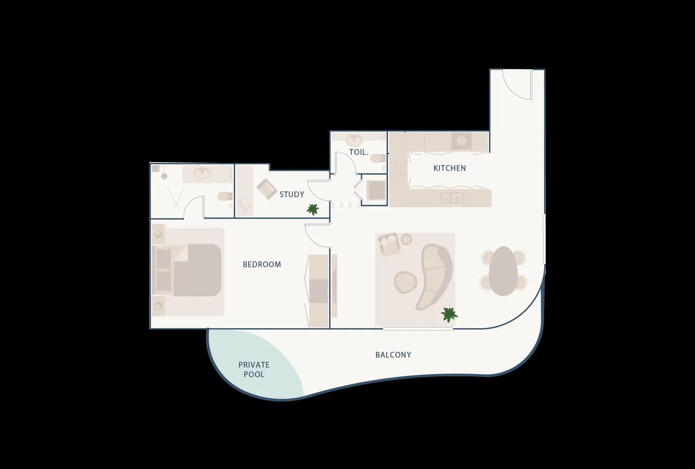1 Bedroom-08 — Beach Walk Residence